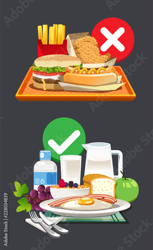 Useful breakfast choices. Choose foods that are beneficial to the body.