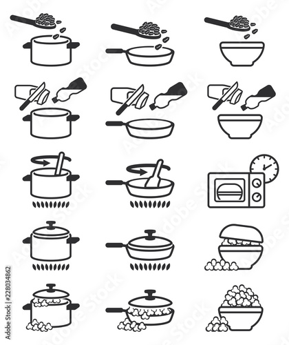 Changing raw corn kernels to popcorn by kitchenware in home.