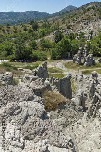 Rock formation The Stone Dolls of Kuklica near town of Kratovo, Republic of Macedonia