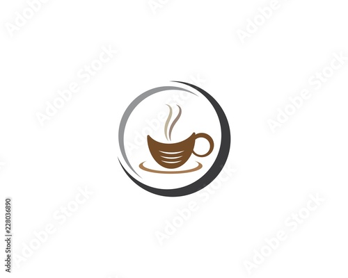 Coffee cup logo illustration