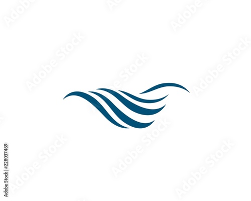 Water wave logo illustration