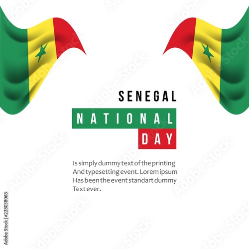 Senegal National Day Vector Template Design Illustration