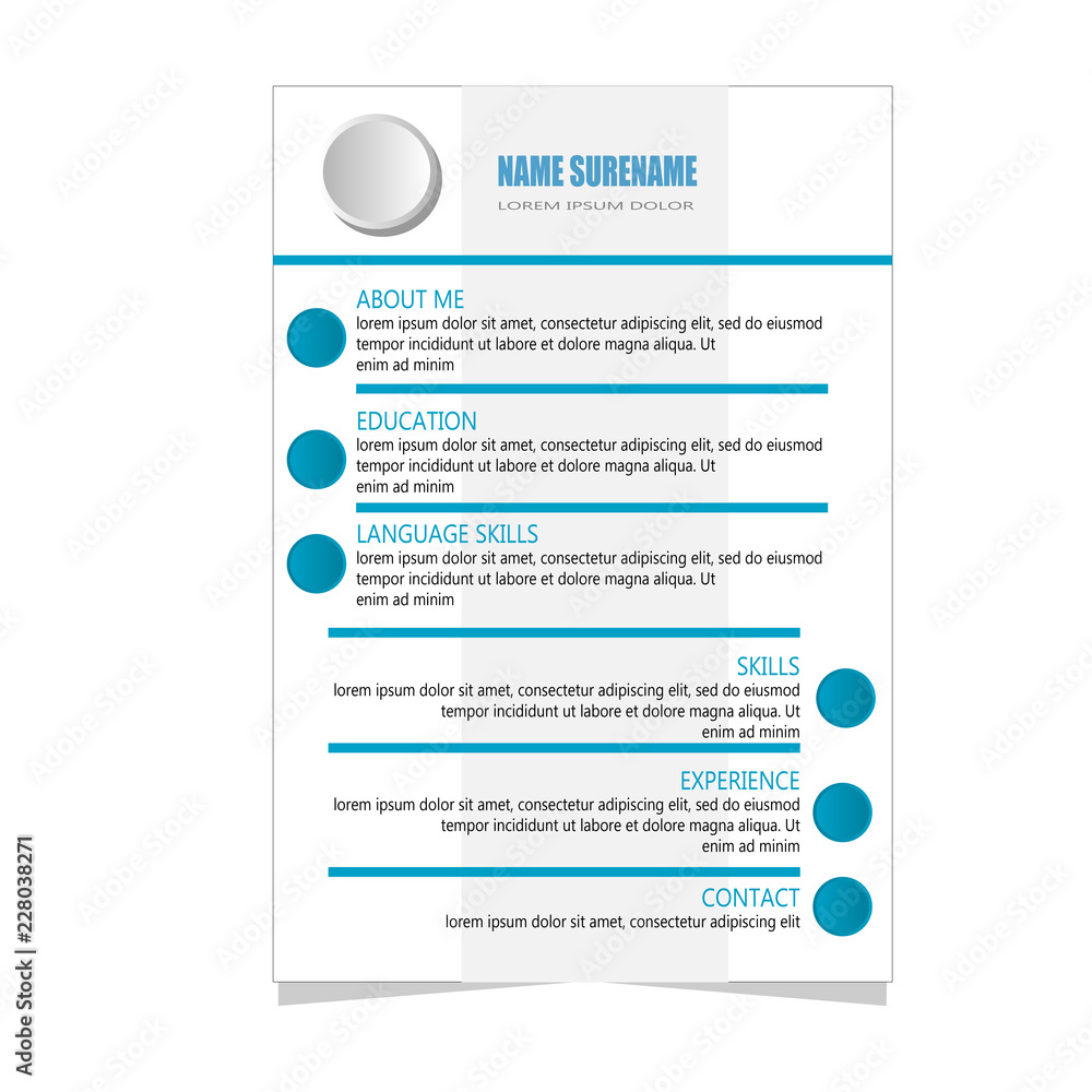 Cv resume designt template vector Cv resume designt template vector