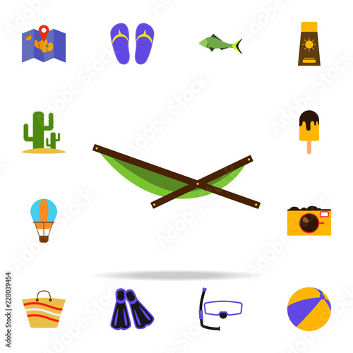 chaise-longue flat icon. Summer icons universal set for web and mobile