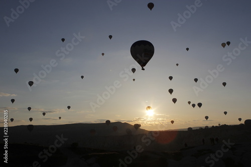 Hot air balloon flying at Cappadocia Turkey