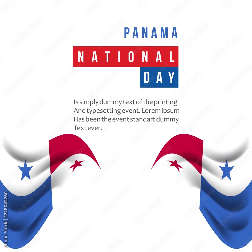 Obraz premium Panama National Day Vector Template Design Illustration