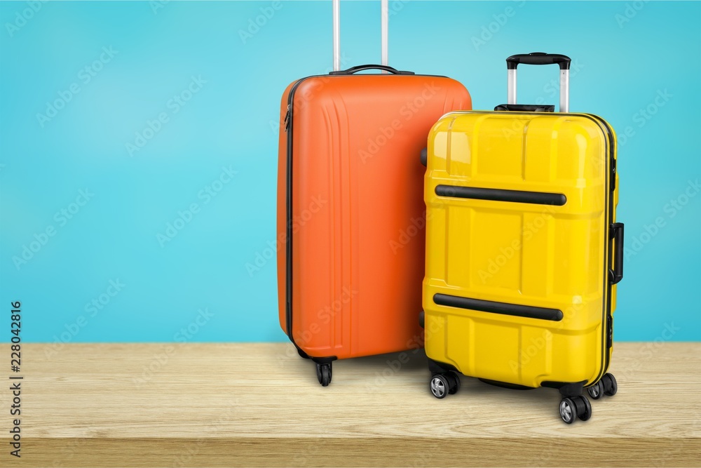 Luggage consisting of large polycarbonate suitcases isolated Luggage consisting of large polycarbonate suitcases isolated