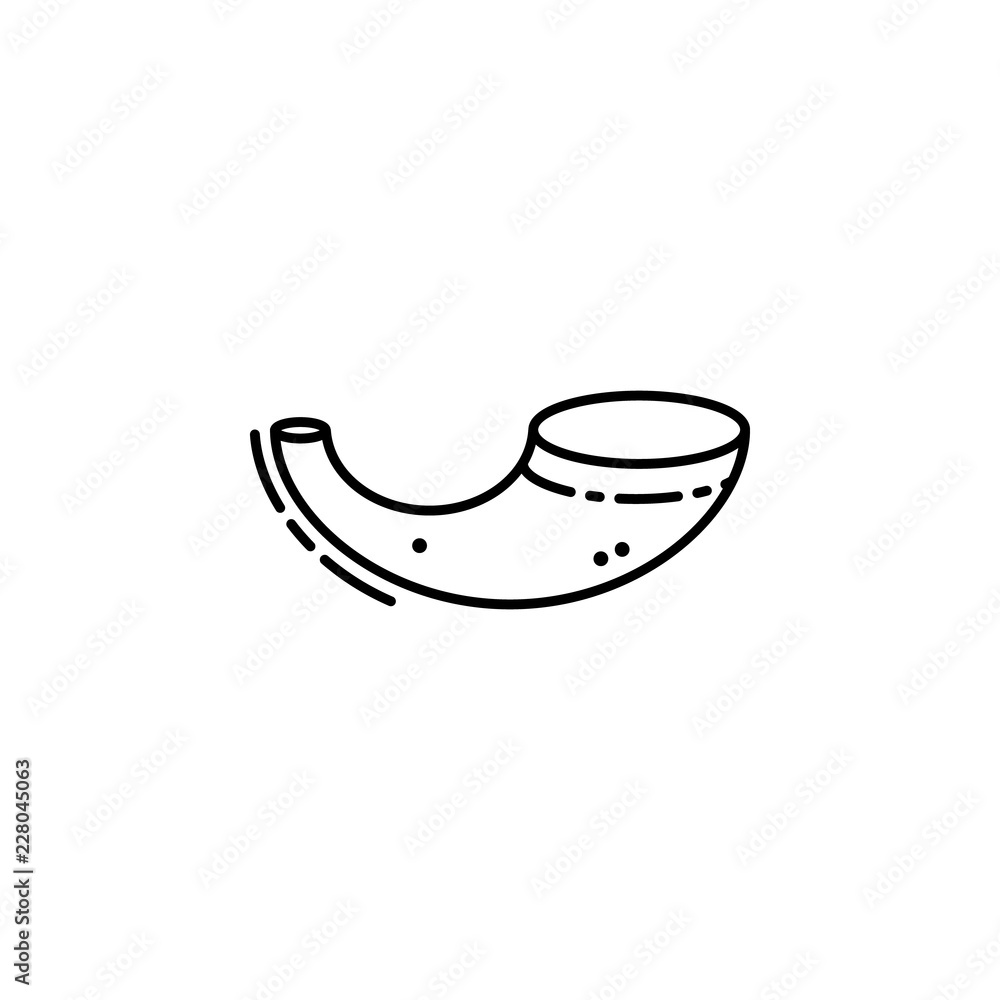 Shofar icon. Element of Jewish icon for mobile concept and web apps. Thin line Shofar icon can be used for web and mobile Shofar icon. Element of Jewish icon for mobile concept and web apps. Thin line Shofar icon can be used for web and mobile