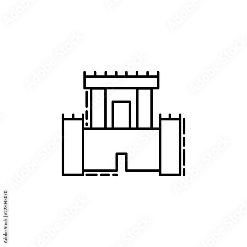 Solomon Temple icon. Element of Jewish icon for mobile concept and web apps. Thin line Solomon Temple icon can be used for web and mobile