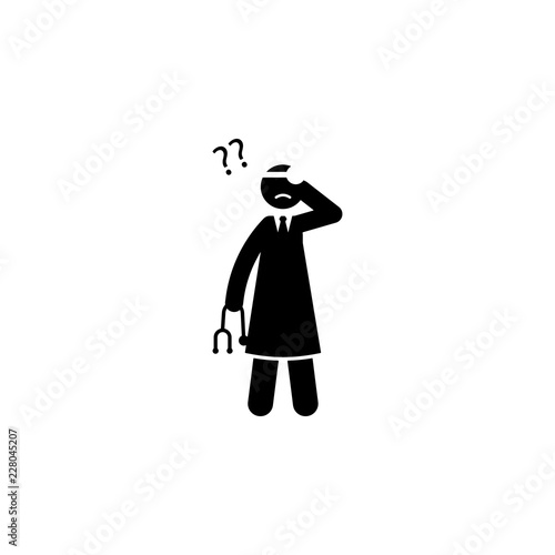 doctor, dilemma icon. Element of cyber monday icon for mobile concept and web apps. Glyph style doctor, dilemma icon can be used for web and mobile