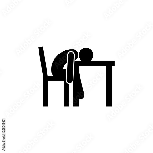 exhausted, man, sleeping icon. Element of man is sitting icon for mobile concept and web apps. Detailed exhausted, man, sleeping icon can be used for web and mobile