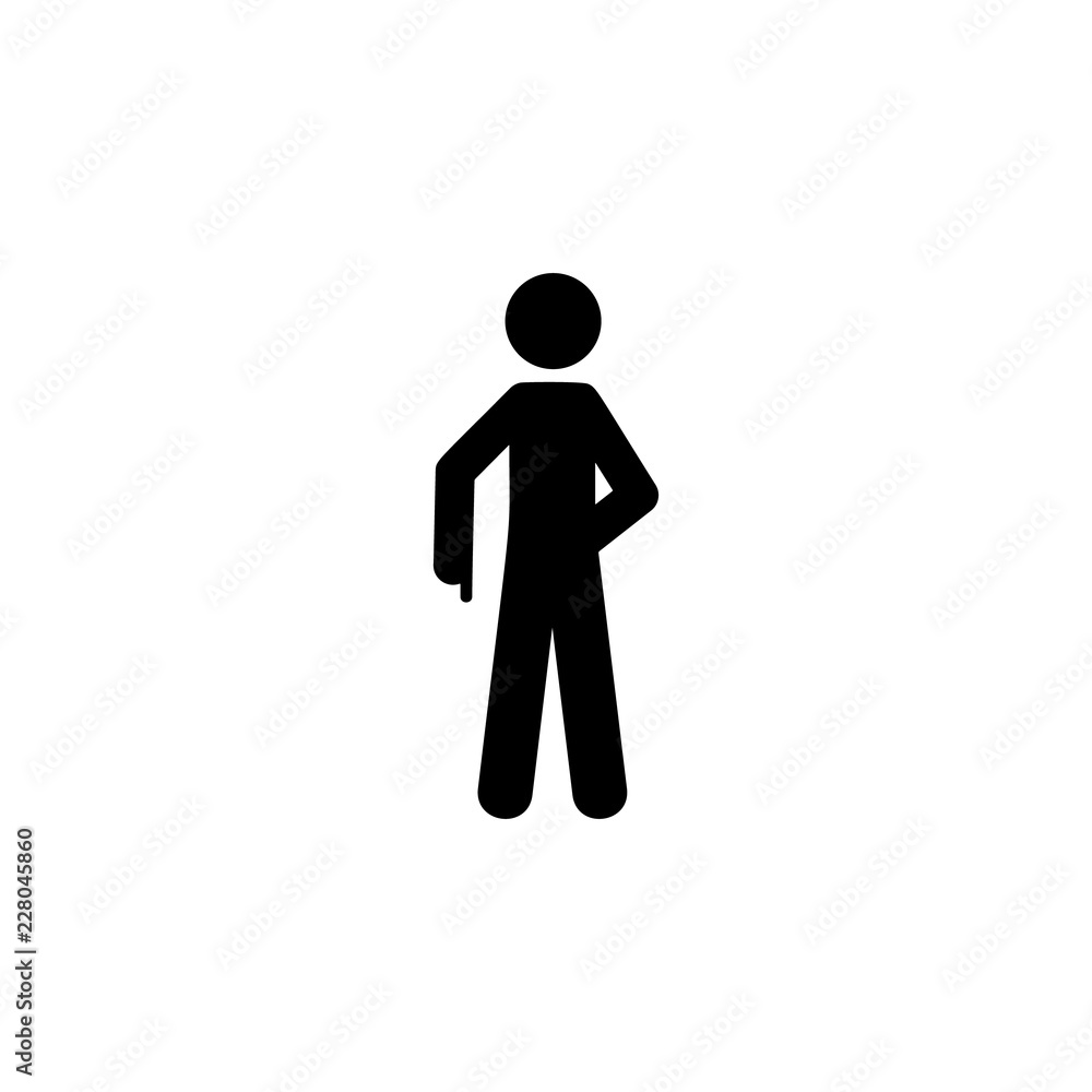 man down, show icon. Element of man pointing icon for mobile concept and web apps. Detailed man down, show icon can be used for web and mobile man down, show icon. Element of man pointing icon for mobile concept and web apps. Detailed man down, show icon can be used for web and mobile