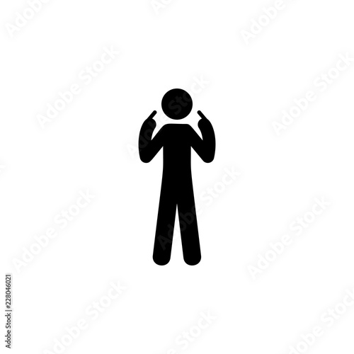man myself, finger icon. Element of man pointing icon for mobile concept and web apps. Detailed man myself, finger icon can be used for web and mobile