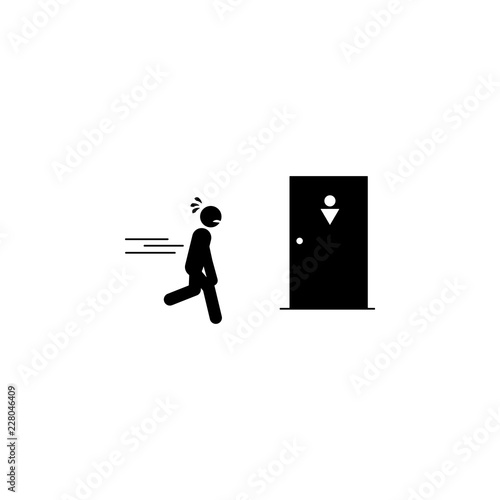 holding, pee, prostatitis icon. Element of human pain icon for mobile concept and web apps. Detailed holding, pee, prostatitis icon can be used for web and mobile