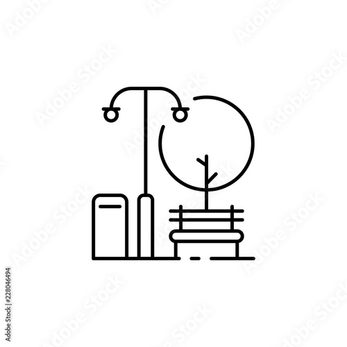 gardens, green, park icon. Element of landscape for mobile concept and web apps illustration. Thin line icon for website design and development, app development. Premium icon