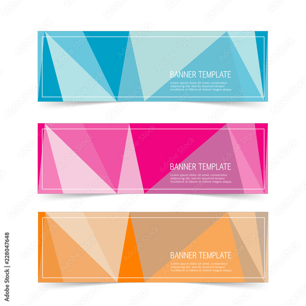 Fototapeta premium Abstract Web banner design header Templates vector