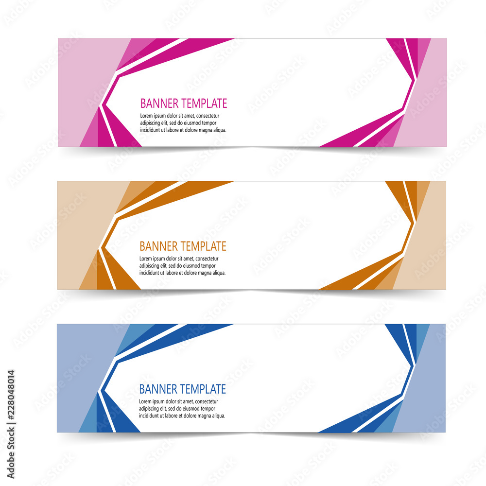 Abstract Web banner design header Templates vector