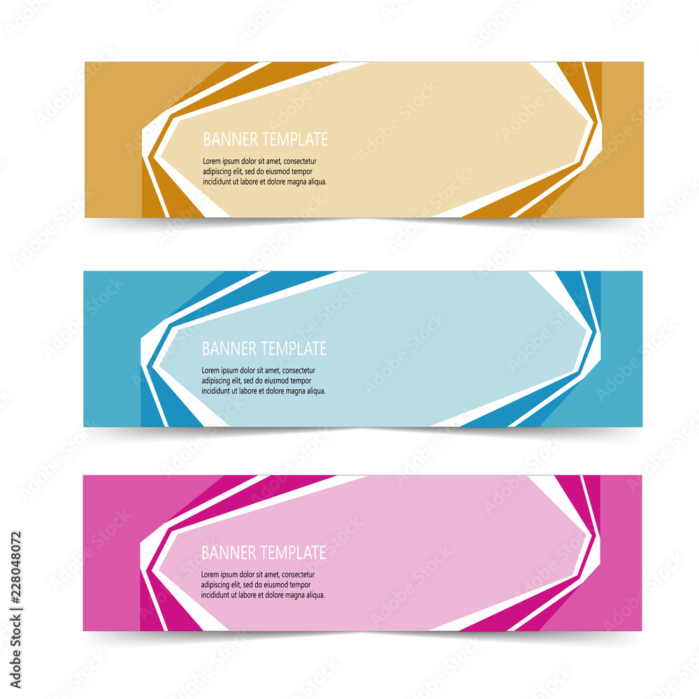 Fototapeta premium Abstract Web banner design header Templates vector