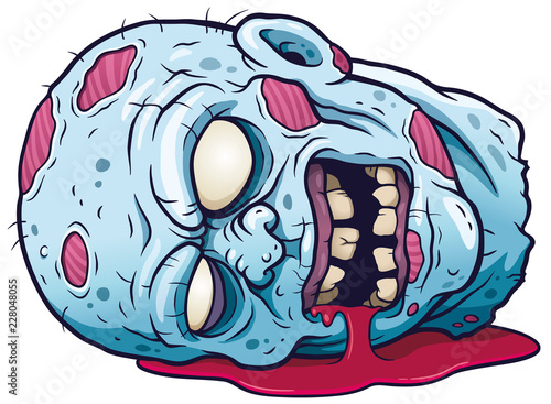 Vector illustration of Cartoon Zombie head