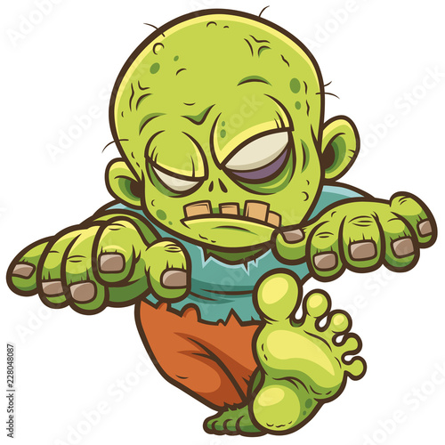 Vector illustration of Cartoon Zombie