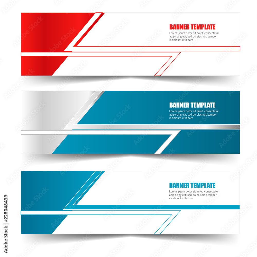 Naklejka premium Abstract Web banner design header Templates vector