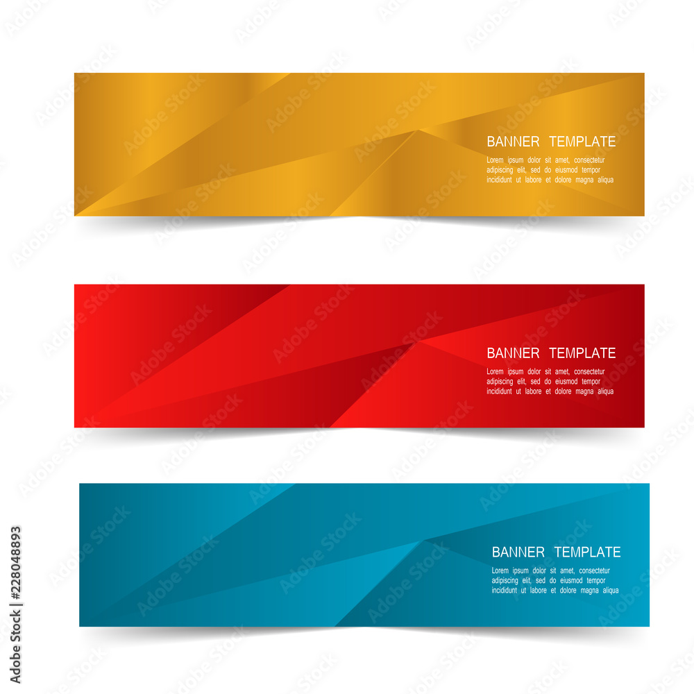 Fototapeta premium Abstract Web banner design header Templates vector