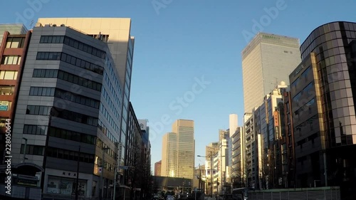 日本都市風景。東京、日本橋付近