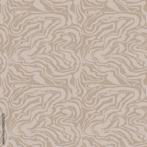 Brush painted freehand lines seamless pattern. Beige stripes grunge background. Vector illustration.