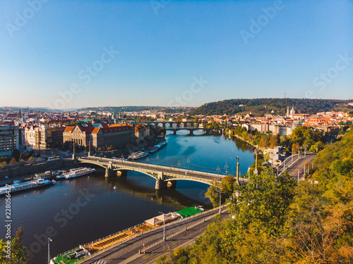 aerial view of autumn prague © phpetrunina14