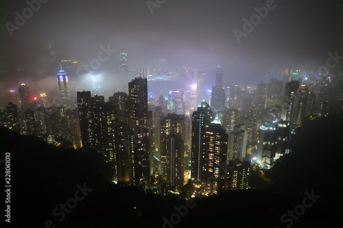 香港　ビクトリアピーク　夜景
