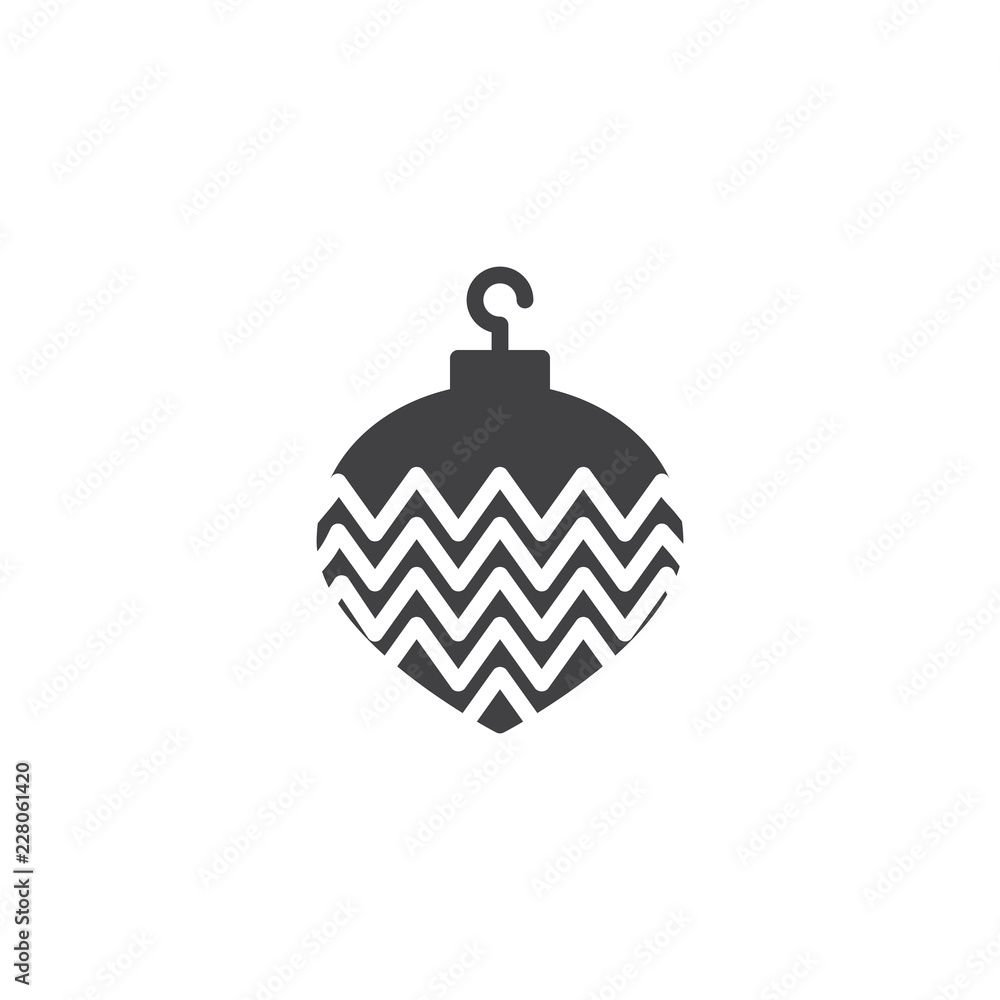 Obraz premium xmas bauble vector icon. filled flat sign for mobile concept and web design. christmas decoration ball simple solid icon. Symbol, logo illustration. Pixel perfect vector graphics
