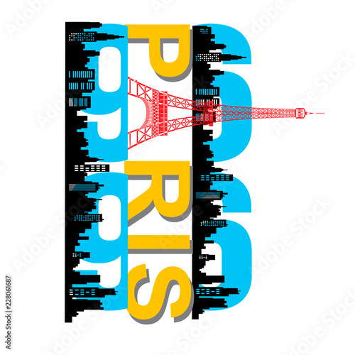 paris t shirt vetor