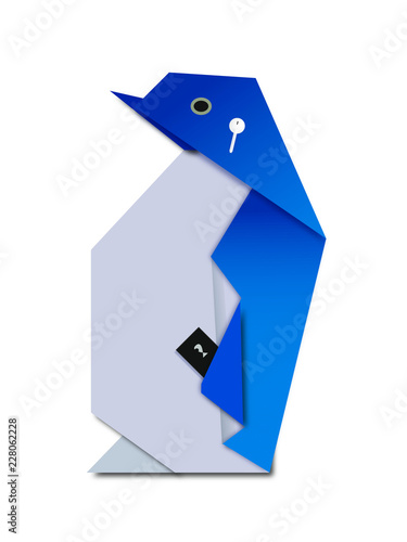 blue penguin origami