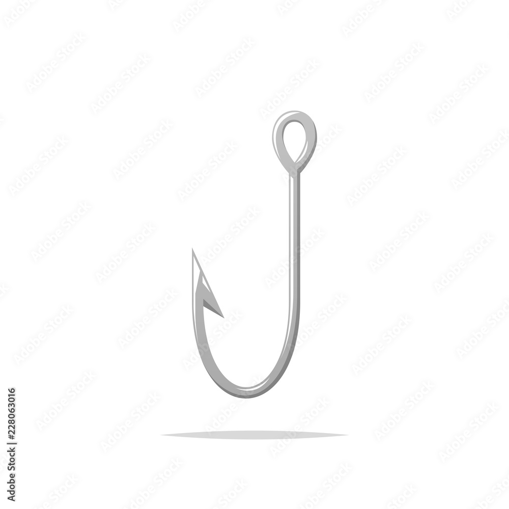 Fishing hook vector isolated