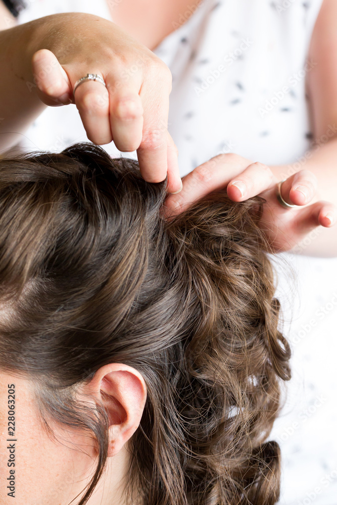 Naklejka premium Hand of a hairstylist