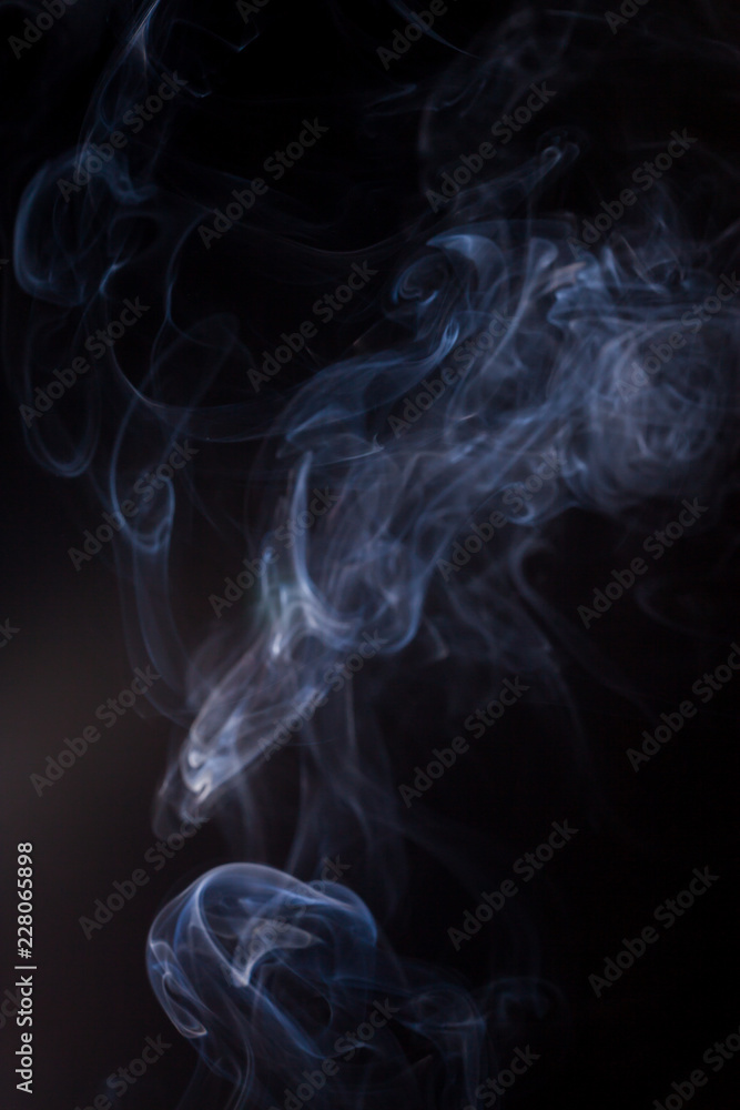 Fototapeta premium Smoke on a black background.