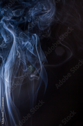 Smoke on a black background.