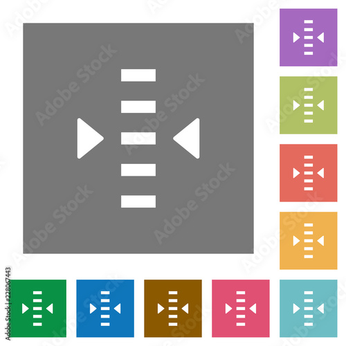 Adjust level square flat icons