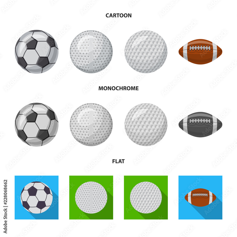 Isolated object of sport and ball logo. Collection of sport and athletic vector icon for stock. Isolated object of sport and ball logo. Collection of sport and athletic vector icon for stock.