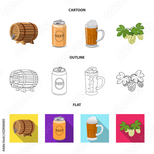 Vector design of pub and bar icon. Set of pub and interior vector icon for stock.