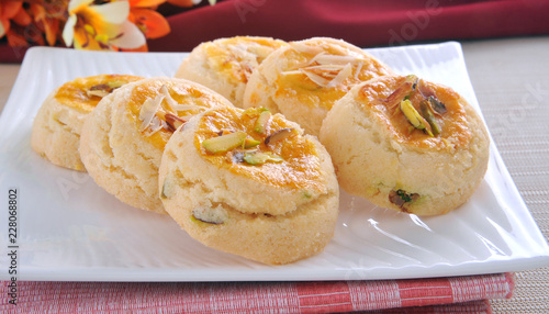 Nan Khatai, Crunchy & delicious shortbread cookies. photo