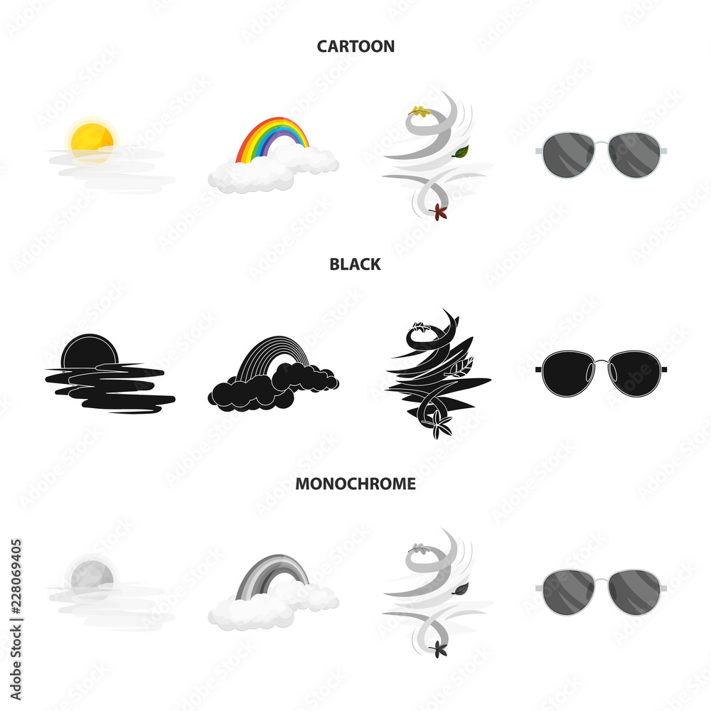 Isolated object of weather and climate icon. Collection of weather and cloud stock symbol for web. Isolated object of weather and climate icon. Collection of weather and cloud stock symbol for web.
