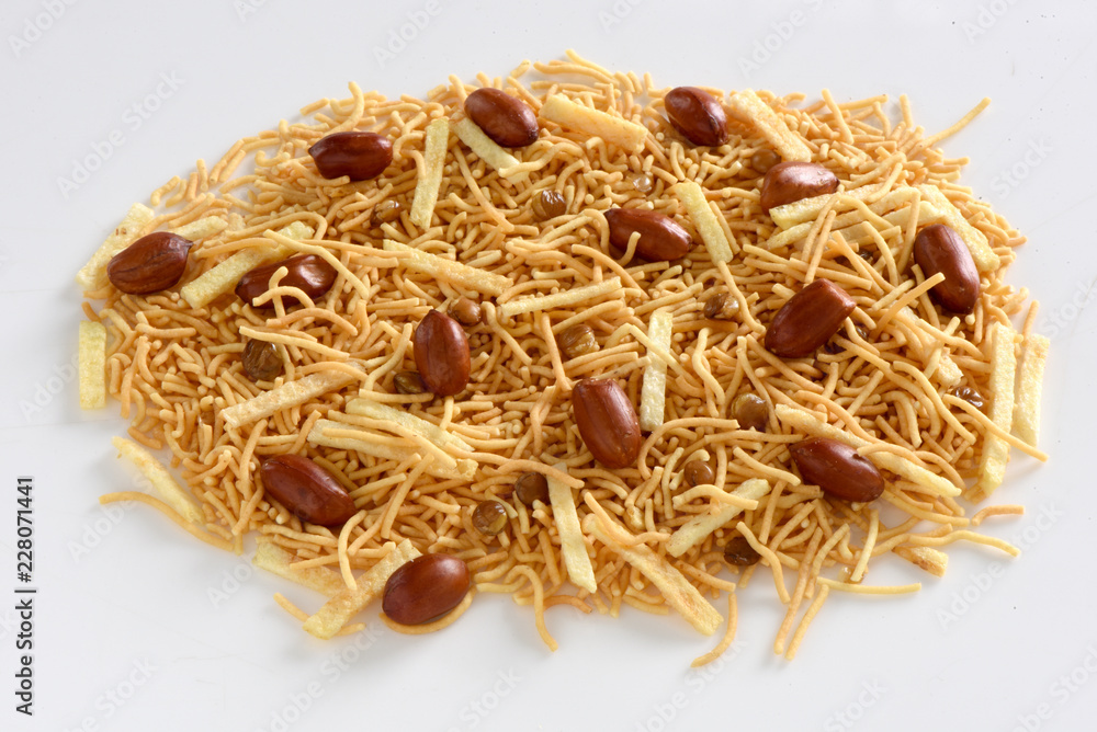 Mix Sev Nimco, Blend of sev with lentils, potatos & peanuts Mix Sev Nimco, Blend of sev with lentils, potatos & peanuts