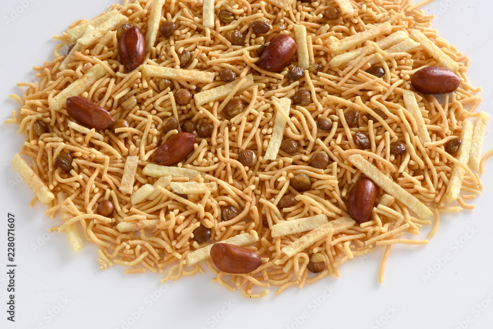 Mix Sev Nimco, Blend of sev with lentils, potatos & peanuts Mix Sev Nimco, Blend of sev with lentils, potatos & peanuts