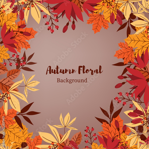 Autumn floral background.