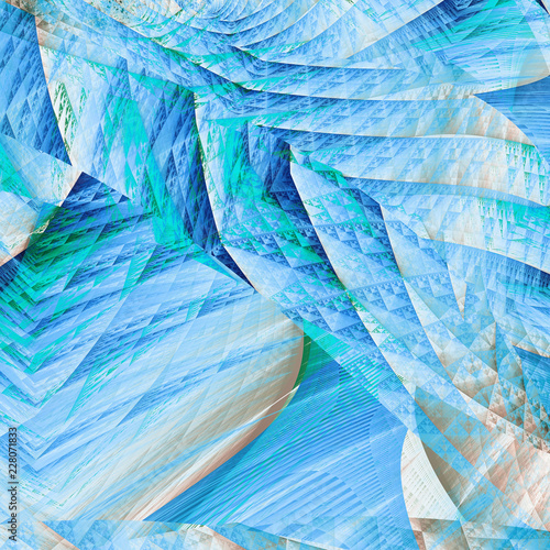 Wallpaper Mural 3D Abstract fractal background. Design element for flyer, brochure, web, advertisements, and other graphic designer works. Digital collage. Raster clip art. Torontodigital.ca