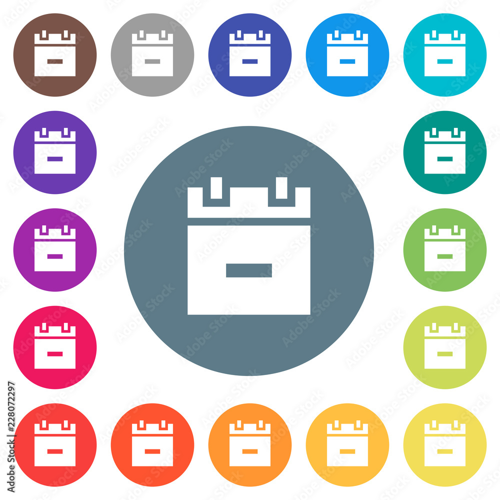 Remove schedule item flat white icons on round color backgrounds Remove schedule item flat white icons on round color backgrounds