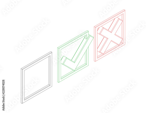 Checkmark icons. Tick and c...