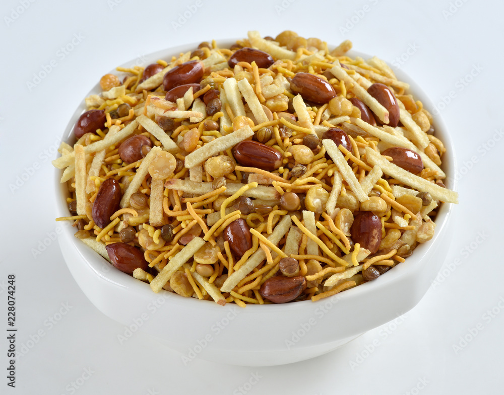 Special Mix Nimco, Mix Nimco, A specific blend of spicy potato stick, peanuts, sev, fried mutter, and chana.