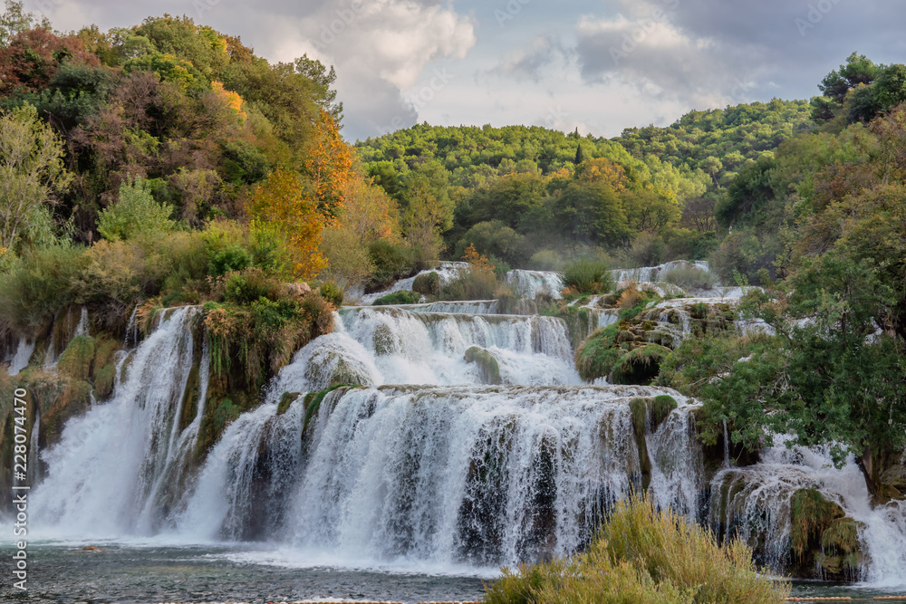 Fototapeta premium Krka national park waterfalls in Croatia